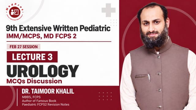 Urology MCQs || Lecture-3 || Dr Taimoor Khalil
