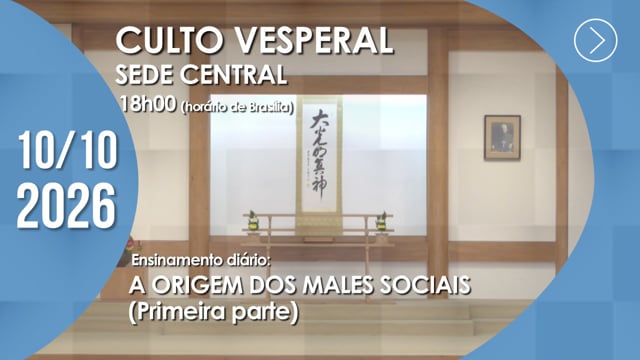 Capa do vídeo do “Culto Vesperal | Sede Central - 10/10/2026”.