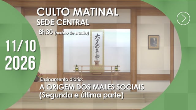 Capa do vídeo do “Culto Matinal | Sede Central - 11/10/2026”.