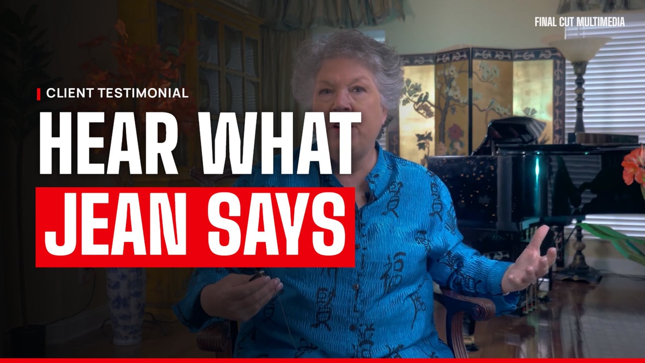 Jean Wright Testimonial, produced by Final Cut Multimedia in Charlotte NC