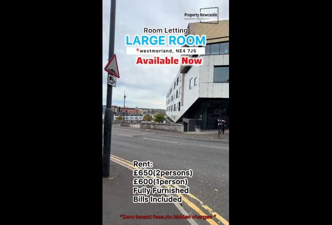 Large Room Available – Westmorland Road, NE4 7JS Main Photo