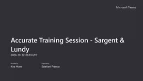 Accurate Training Session - Sargent & Lundy 20261012