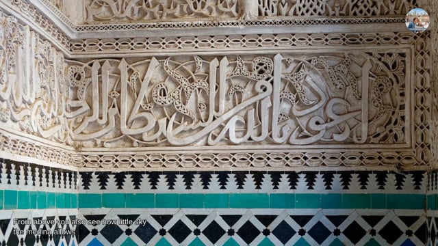 Fez walking tour (video): Al Attarine Madrasa – Student Cells and Upper Views