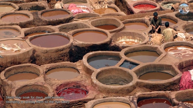 Fez walking tour (video): Chouara Tannery – Dye Pits and Colour