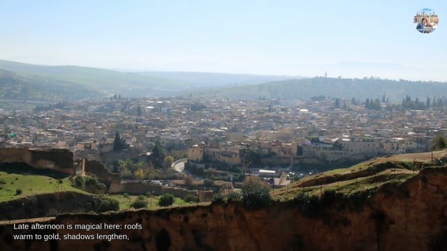 Fez walking tour (video): Marinid Tombs – The View Back Over the Medina