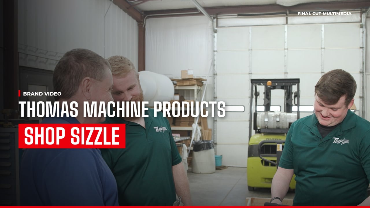 Thomas Machine Products Shop Sizzle video, produced by Final Cut Multimedia in Charlotte NC