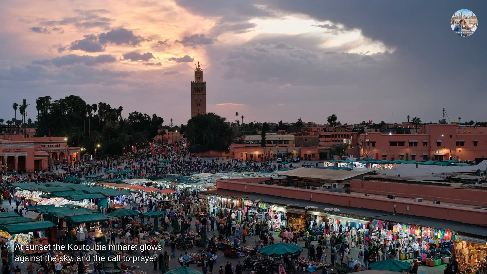 05 Marrakech Jemaa el Fnaa The View from a Rooftop Terrace | Videos ...