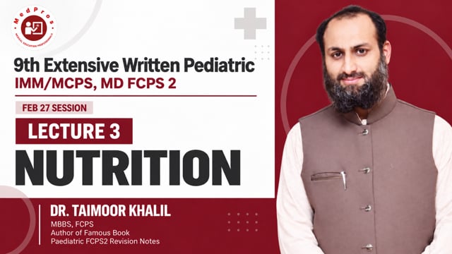 Nutrition || Lecture-3 || Dr Taimoor Khalil