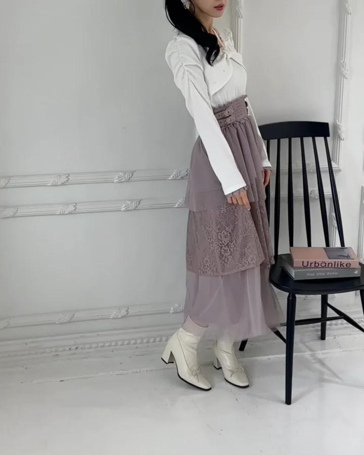 リボンモチーフドッキングティアードワンピース | Rlab store