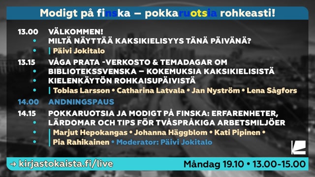 Modigt på finska – pokkaruotsia rohkeasti!