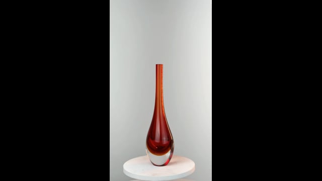 Gota Mini Alta Bicolor Vermelha com Âmbar