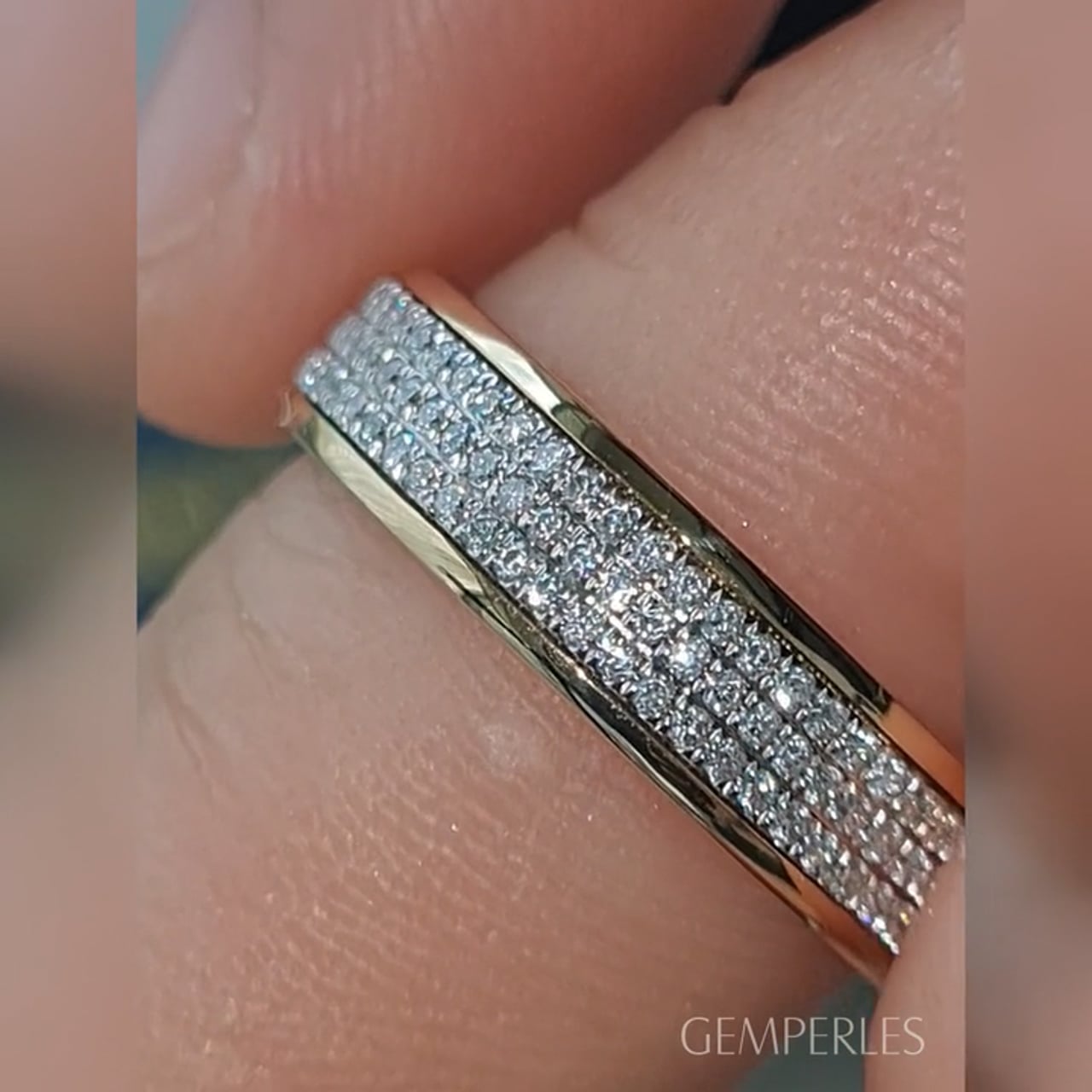Alliance Irina - Or Jaune & Diamants | Gemperles