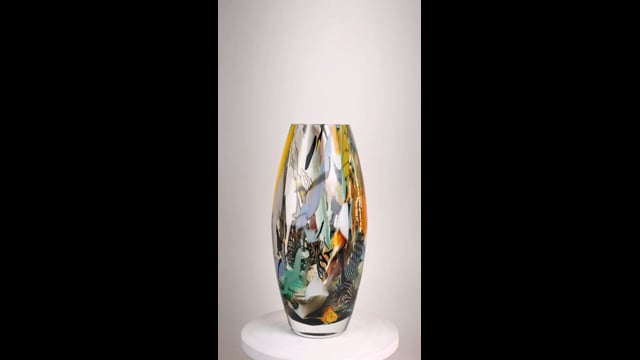 Vaso Oliva G Hippie II Arte Abstrata