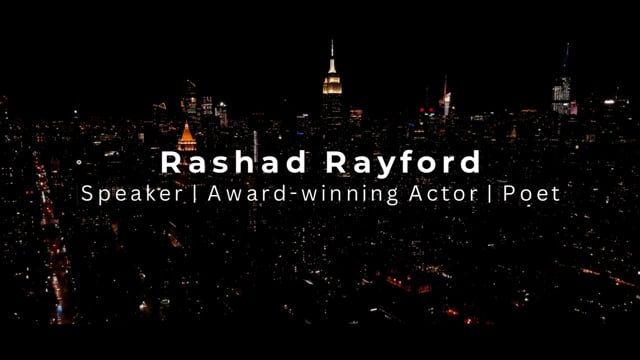Rashad the Poet speaker sizzle reel