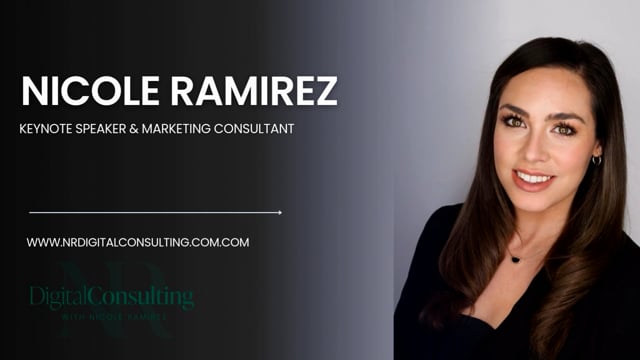 Nicole Ramirez speaker sizzle reel
