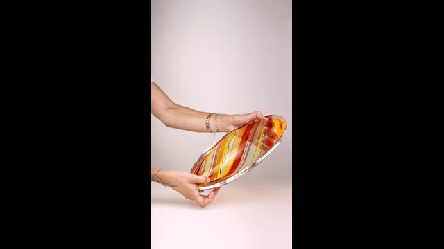 Canoa Pequena Hippie Vermelho, Laranja e Amarelo