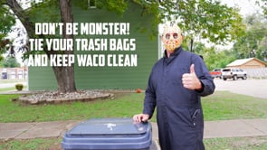 Even Jason Bags and Ties his Trash Bags