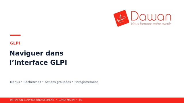 naviguer dans l’interface glpi