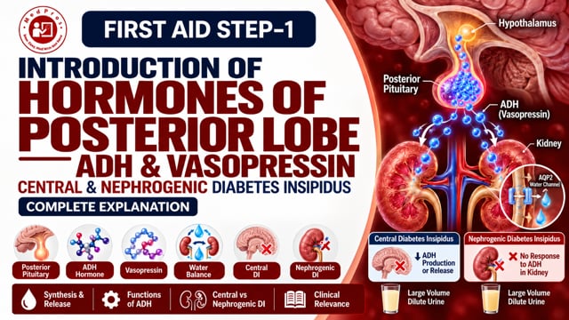Hormones of Posterior Lobe  ADH/ Vasopression Hormone Central Diabetes Inspidious Nephrogenic Diabetes Insipidoius