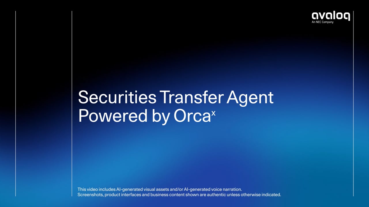 Securities Transfer Agent, Powered by OrcaX