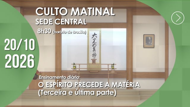 Capa do vídeo do “Culto Matinal | Sede Central - 20/10/2026”.