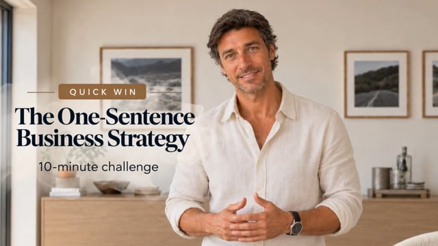 Quick Win – The One-Sentence Business Strategy