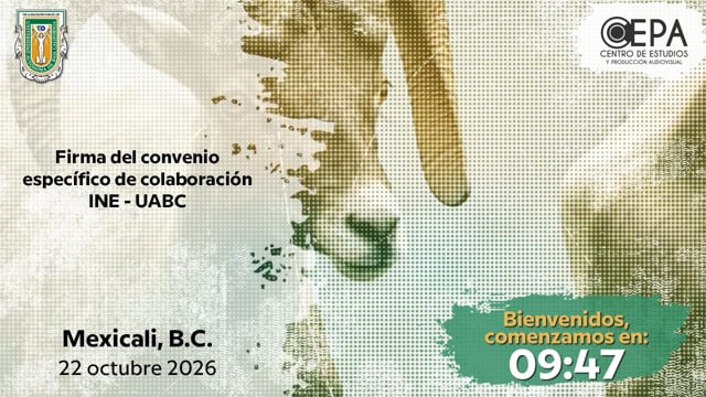 Firma del convenio específico de colaboración UABC - INE