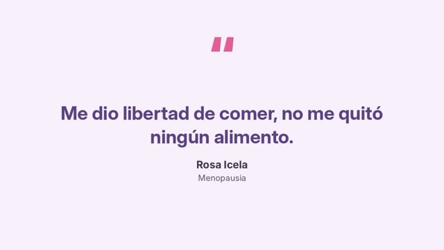 Testimonio en video de Rosa Icela Valencia, paciente de la nutrióloga Ana María Vilas