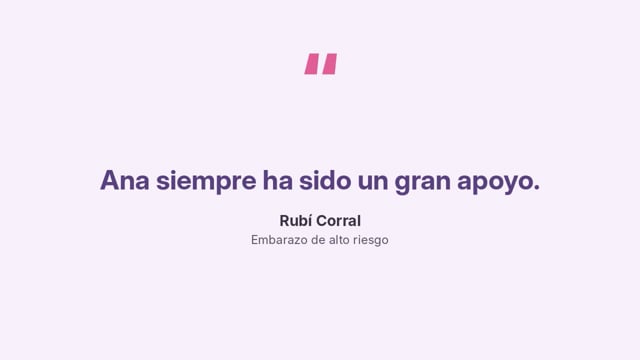 Testimonio en video de Rubí Corral, paciente de la nutrióloga Ana María Vilas