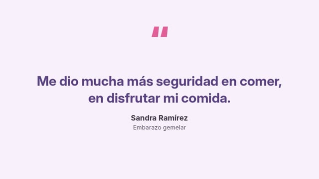 Testimonio en video de Sandra Ramírez, paciente de la nutrióloga Ana María Vilas