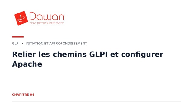 relier les chemins glpi et configurer apache