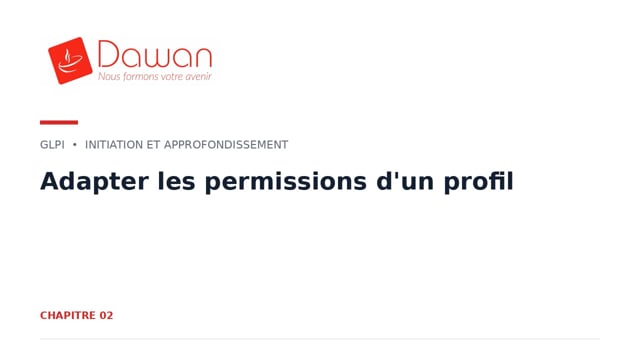 adapter les permissions d’un profil