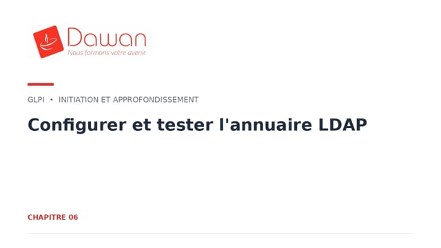 configurer et tester l’annuaire ldap