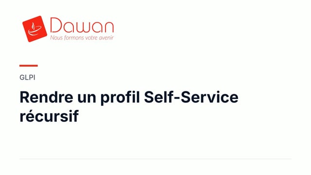 rendre un profil self-service récursif