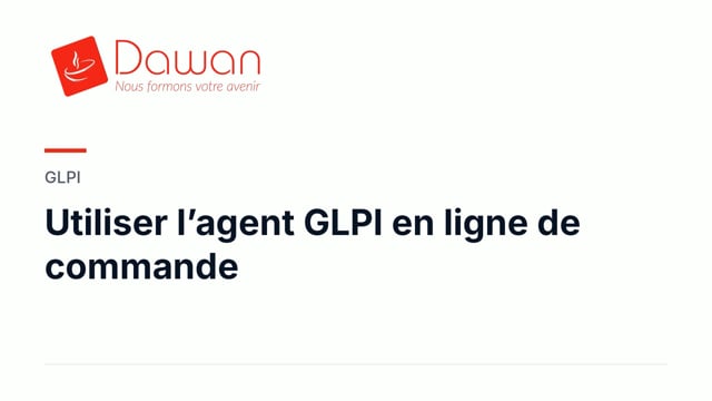 utiliser l’agent glpi en ligne de commande