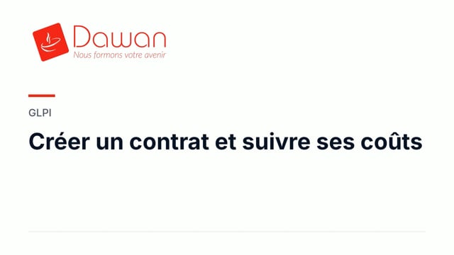 créer un contrat et suivre ses coûts