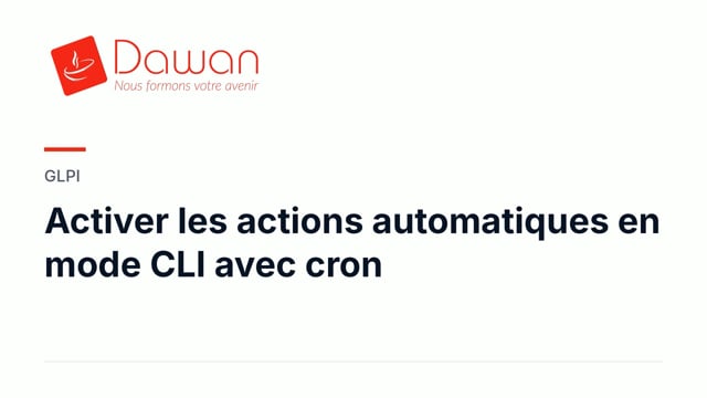 activer les actions automatiques en mode cli avec cron