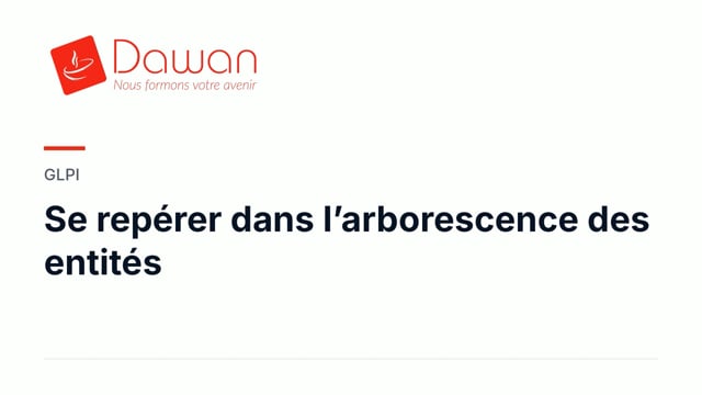 se repérer dans l’arborescence des entités