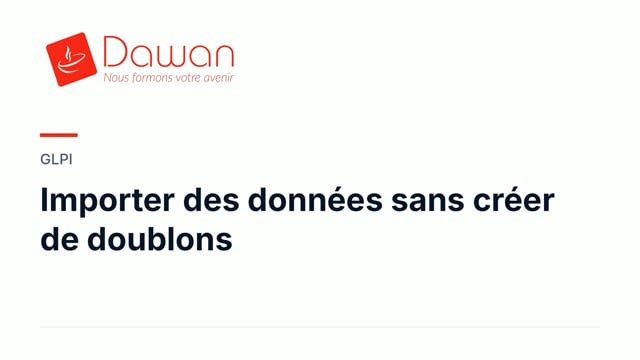 importer des données sans créer de doublons
