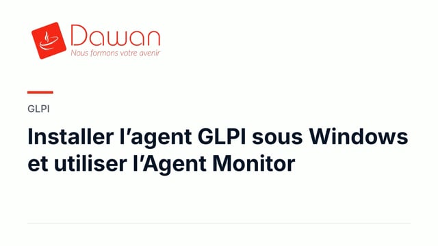installer l’agent glpi sous windows et utiliser l’agent monitor