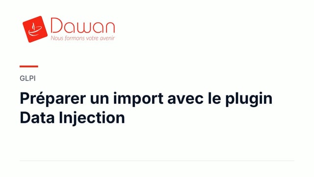 préparer un import avec le plugin data injection