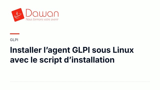 installer l’agent glpi sous linux avec le script d’installation