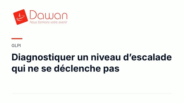 diagnostiquer un niveau d’escalade qui ne se déclenche pas