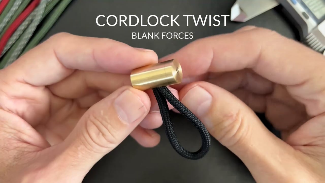 CordLock Twist Titanium Paracord Keychain Film