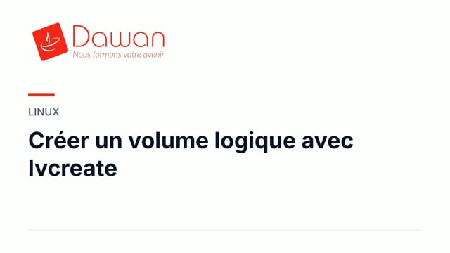 créer un volume logique avec lvcreate
