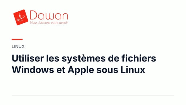 utiliser les systèmes de fichiers windows et apple sous linux