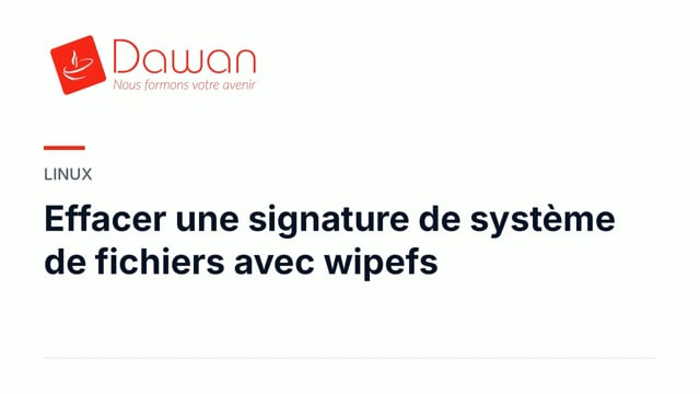 effacer une signature de système de fichiers avec wipefs
