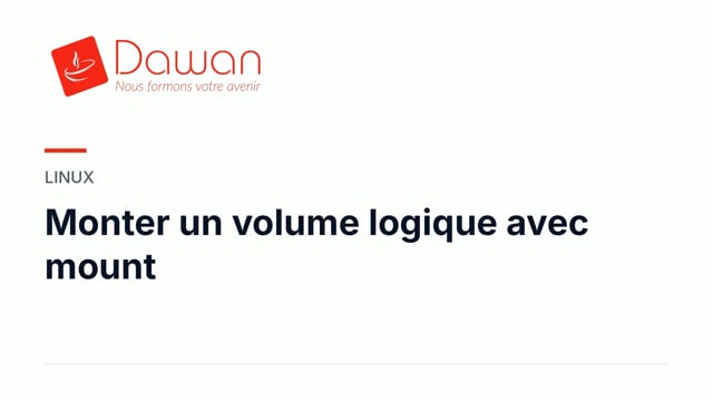 monter un volume logique avec mount
