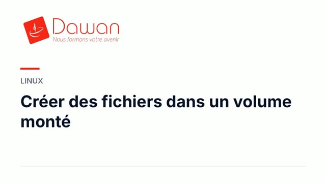 créer des fichiers dans un volume monté