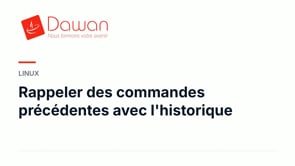 rappeler des commandes précédentes avec l'historique